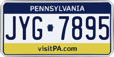 PA license plate JYG7895