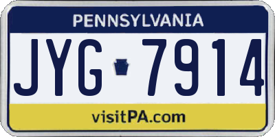 PA license plate JYG7914