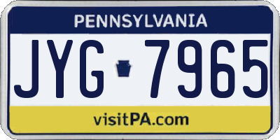 PA license plate JYG7965