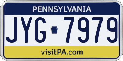 PA license plate JYG7979