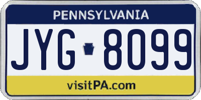 PA license plate JYG8099