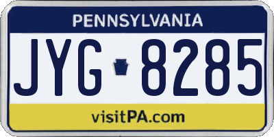 PA license plate JYG8285