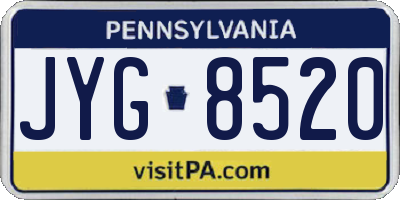 PA license plate JYG8520