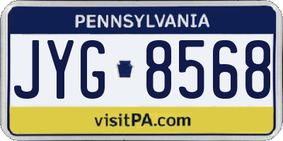 PA license plate JYG8568