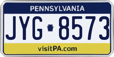 PA license plate JYG8573
