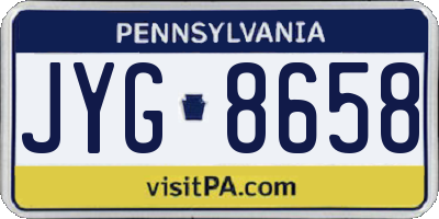 PA license plate JYG8658