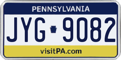PA license plate JYG9082
