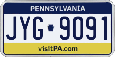 PA license plate JYG9091