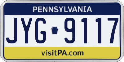 PA license plate JYG9117