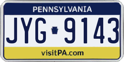 PA license plate JYG9143