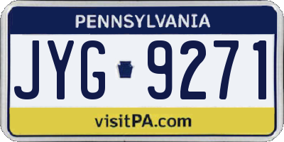 PA license plate JYG9271