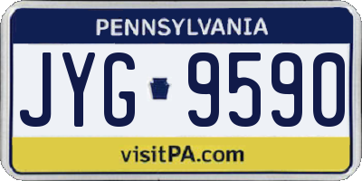 PA license plate JYG9590