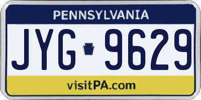 PA license plate JYG9629