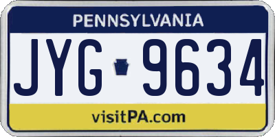 PA license plate JYG9634