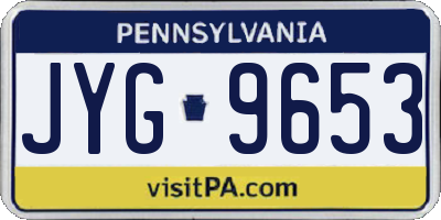 PA license plate JYG9653