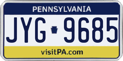 PA license plate JYG9685