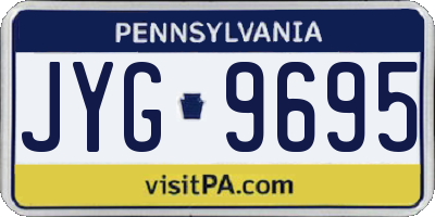 PA license plate JYG9695