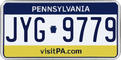 PA license plate JYG9779