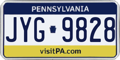 PA license plate JYG9828
