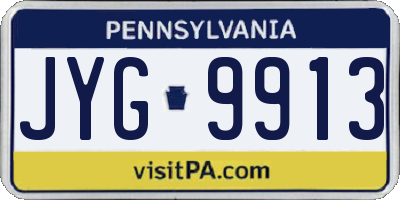 PA license plate JYG9913