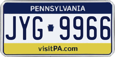 PA license plate JYG9966