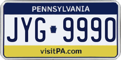 PA license plate JYG9990