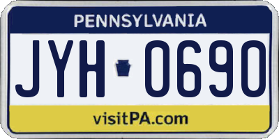 PA license plate JYH0690