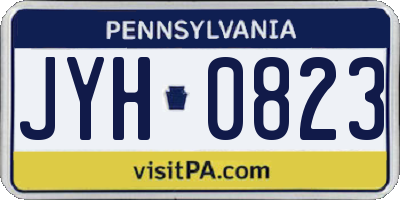 PA license plate JYH0823