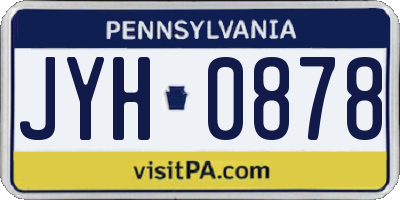 PA license plate JYH0878