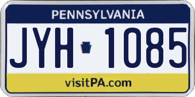 PA license plate JYH1085