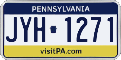 PA license plate JYH1271