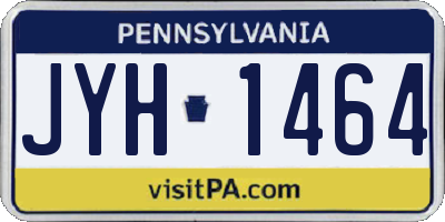 PA license plate JYH1464