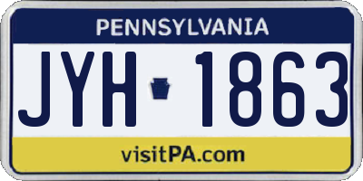 PA license plate JYH1863