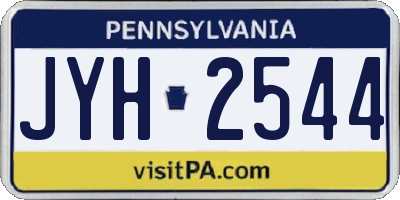 PA license plate JYH2544