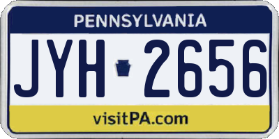 PA license plate JYH2656