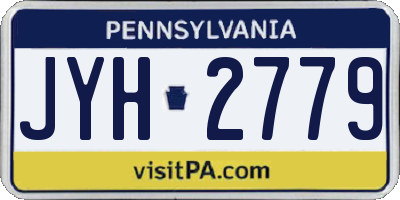 PA license plate JYH2779