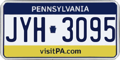 PA license plate JYH3095