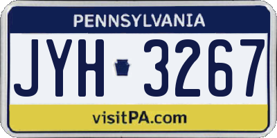 PA license plate JYH3267
