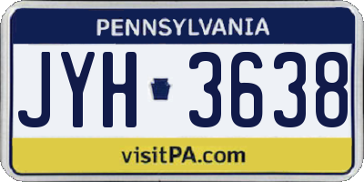 PA license plate JYH3638