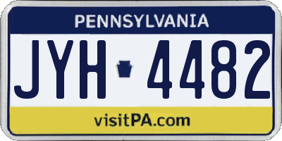 PA license plate JYH4482