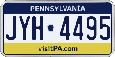 PA license plate JYH4495