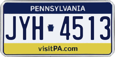 PA license plate JYH4513
