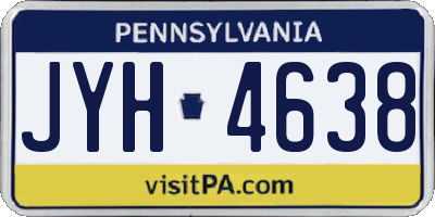 PA license plate JYH4638