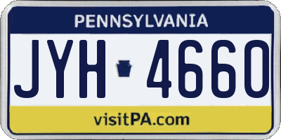 PA license plate JYH4660