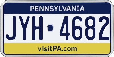 PA license plate JYH4682