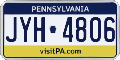 PA license plate JYH4806