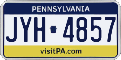 PA license plate JYH4857