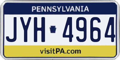 PA license plate JYH4964