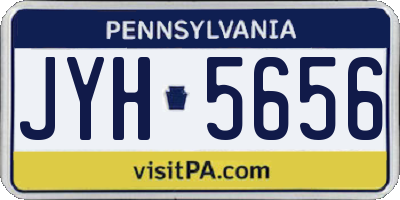 PA license plate JYH5656
