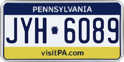 PA license plate JYH6089